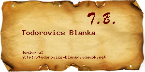 Todorovics Blanka névjegykártya