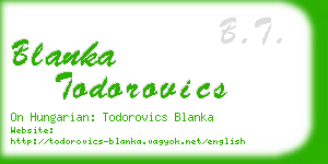 blanka todorovics business card